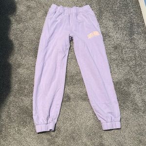 hollister purple sweat pants. size small.